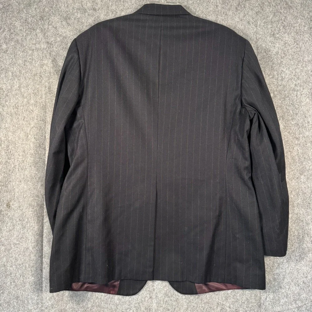 Brooks Brothers Wool Worsted Twill Blazer 46R Jacket XL Gray Pinstripe Old Money